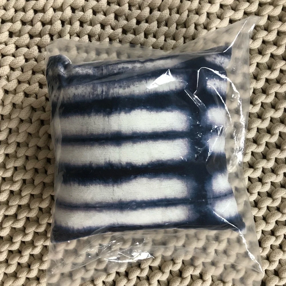 New in bag Small blue shibori throw pillow from Minted